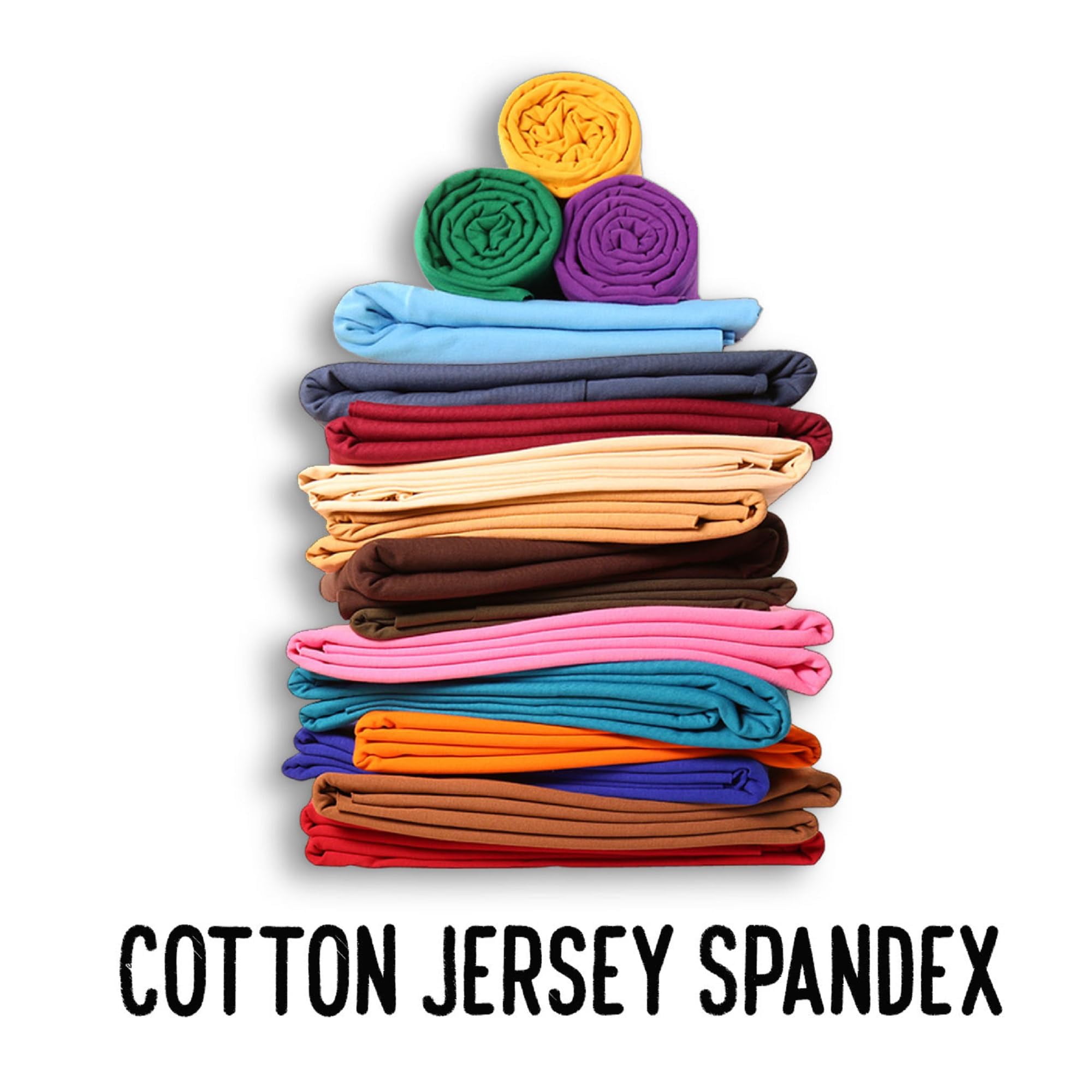 FabricLA Cotton Spandex Jersey Fabric - 10 oz, 4-Way Stretch, 60" Inch Wide by The Yard – Skirts, Tops, T-Shirts - Heather Grey - 10 Continuous Yards