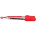 thumbnail image 5 of 2-Pack Stainless Steel Kitchen Tongs with Nylon Square Heads, Perfect for Cooking, BBQ - Red, 5 of 8