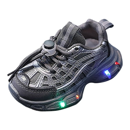 Futezty Kids LED Light Up Shoes for Boys and Girls Cool Flashing Sneakers Unisex(Red 11.5 Little Kids)