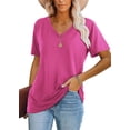 thumbnail image 1 of Camiseta Lunivop para Mujer con Cuello en V y Manga Corta para Verano, 1 of 3