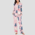 thumbnail image 5 of VBTAPA Christmas Pajamas for Women 2 Piece Set Button Down Pj Long Sleeve Shirt and Pants Lounge Sets Fall Winter Sleepwear Xmas Gifts Multicolor XXL, 5 of 8