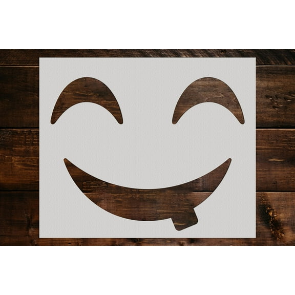 Pumpkin Face Stencil - Art and Wall Stencil (6"x5")