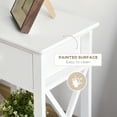 thumbnail image 6 of HOMCOM Side Table, Farmhouse End Table with Storage Drawer for Living Room, White, 6 of 8