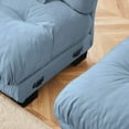 thumbnail image 3 of Modern Chenille 2-Seater Sofa for Living Room with Convertible Ottoman, 3 of 19
