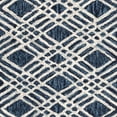 thumbnail image 5 of SAFAVIEH Micro-Loop Crispin Geometric Chevron Wool Area Rug, Navy/Ivory, 5' x 5' Round, 5 of 6