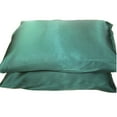 thumbnail image 5 of JUPA Place Luxurious Satin Silk Pillowcase Pair - Soft & Breathable 20 x 26 Inch Pillow Cover for Standard Size Pillows - Green Silky Smooth Pillowcases for Hair & Skin (2-Pack), 5 of 5