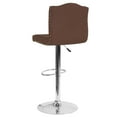 thumbnail image 4 of Emma + Oliver Adjustable Height Crown Back Barstool in Brown Fabric, 4 of 6