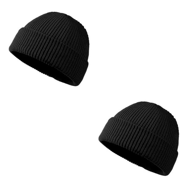 Sombreros para mujer sweethay Gorro de punto grueso color sólido para adultos
