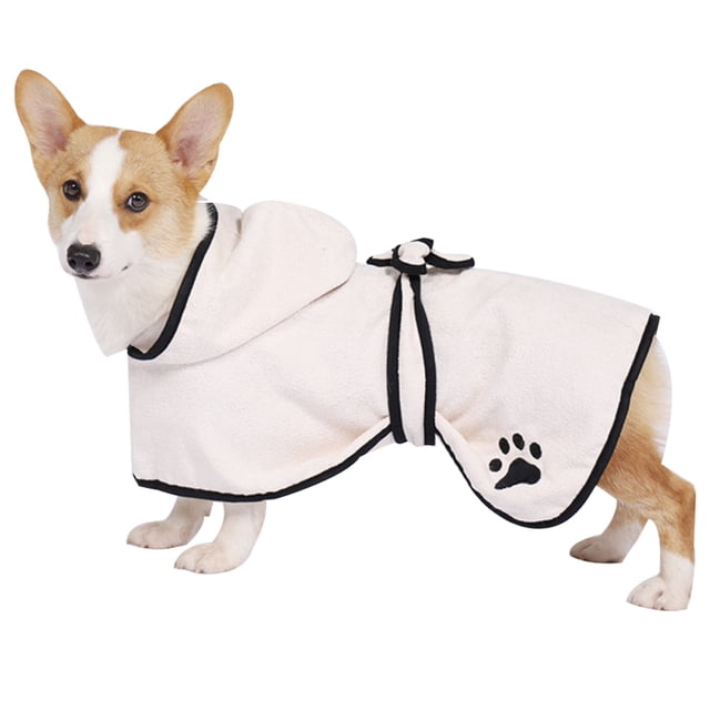 Toalla de baño para perros, albornoz absorbente de agua para mascotas, tamaño de perro limpio, envoltura de cuerpo entero, Toalla de baño seca para gatos MFZFUKR xl