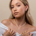 thumbnail image 3 of SIfdSeng Exquisite Diamond Set 26 English Letter Necklace Versatile Collar Chain Necklace Suitable for Various Occasions, 3 of 3