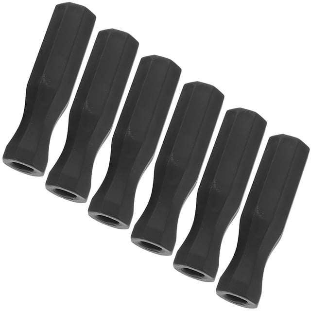 Luxshiny 6pcs Durable Table Football Handles Plastic Foosball Handles Ergonomic Design Black for Fan Gear