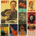 thumbnail image 2 of Pósteres de CCCP de la URSS soviética, pegatina de papel Kraft Retro de celebridad Stalin, decoración Vintage para habitación, hogar, Bar, cafetería, pintura de pared artística estética Tan Jianjun unisex, 2 of 2