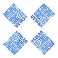 thumbnail image 1 of RUNROTOO 4pcs Vinyl Alphabet Stickers Blue Iron on Letters for Poster Board, 1 of 8
