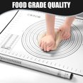 thumbnail image 5 of RUseeN Silicone Pastry Mat, Non Slip Baking Mats Silicone for Rolling Out Dough, Fondant Cooking Kneading Dough Mat Silicone Baking Mat(16" x 20",Black), 5 of 7