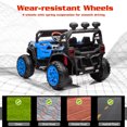 thumbnail image 6 of FINITO 24V Kids Ride on UTV 2WD/4WD Electric Off-Road Vehicle 4 Wheeler Battery Powered Truck with Storage Trunk Parent Remote Control Gift for Boy Girl Age 3+, Blue, 6 of 7
