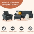 thumbnail image 3 of Pingliang Home Sectional Sofa with Storage Ottoman and Accent Chair, 3 Seat L Shaped Couch with Side Pockets and Armchair,Living Room Furniture Set for Home Apartment Office Studio, 3 of 7