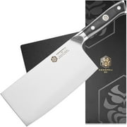 Kessaku 7-Inch Meat Cleaver Butcher Knife - Dynasty Series - Forged ThyssenKrupp German HC Steel - G10 Handle with Blade Guard