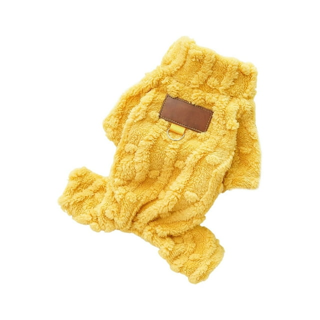 Winter Lined Dog and Cat Jumpsuit Four Legs Warm Protective Apparel Cozy Cold Weather Wear For Small Medium Breeds