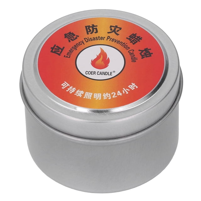 Outdoor Camping Candle, Windproof Emergency Candle Honey Scent For Rescue Silver,Gold