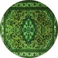 thumbnail image 1 of Ahgly Company Indoor Round Medallion Green Traditional Area Rugs, 3' Round, 1 of 1