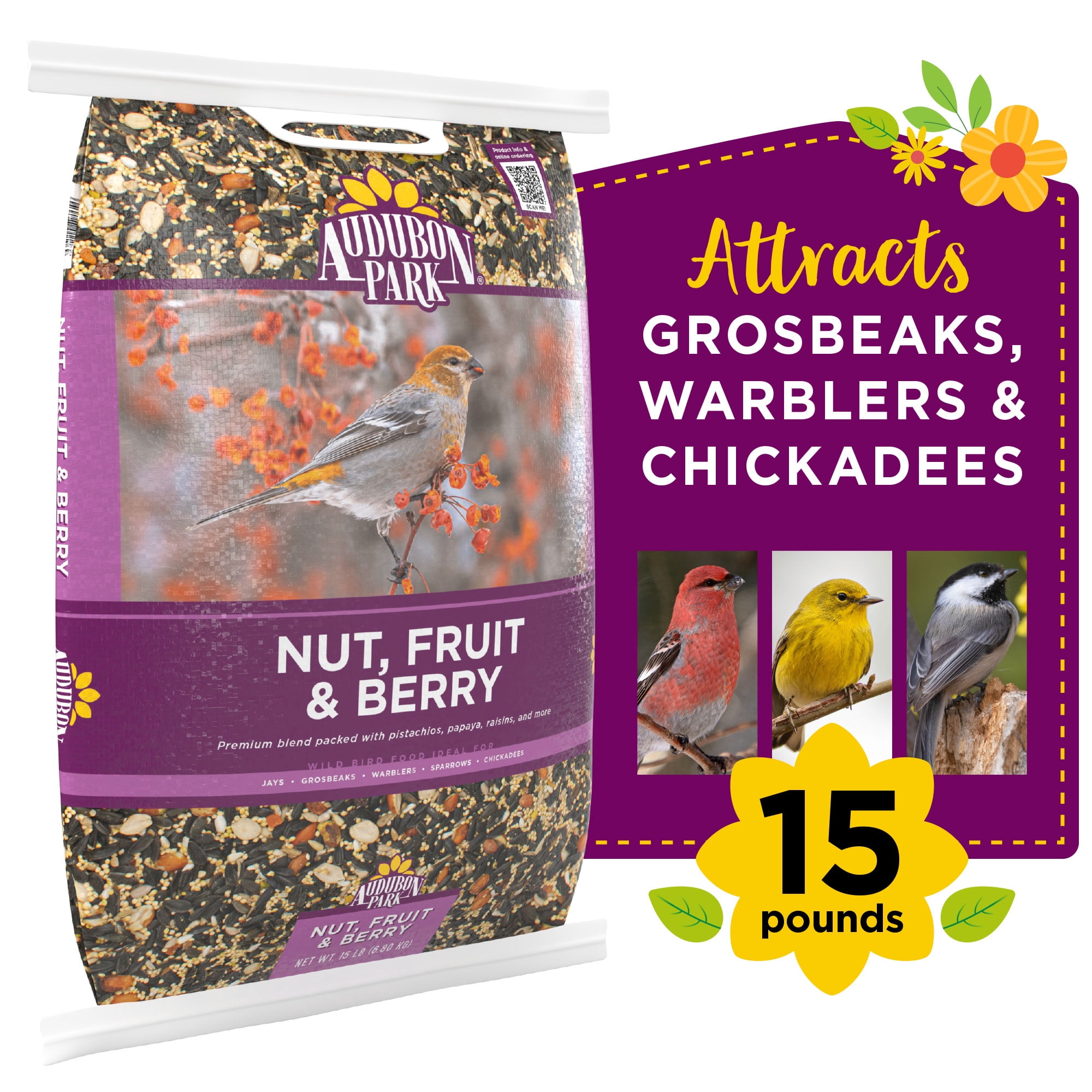 Audubon Park Nut, Fruit & Berry Wild Bird Food, 15 lb