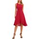 thumbnail image 1 of Vestidos de verano para mujeres INSPIRE CHIC, con envoltura, dobladillo con volantes, cuello redondo, espalda con abertura, sin mangas, vestido floral L(14) rojo brillante, 1 of 6