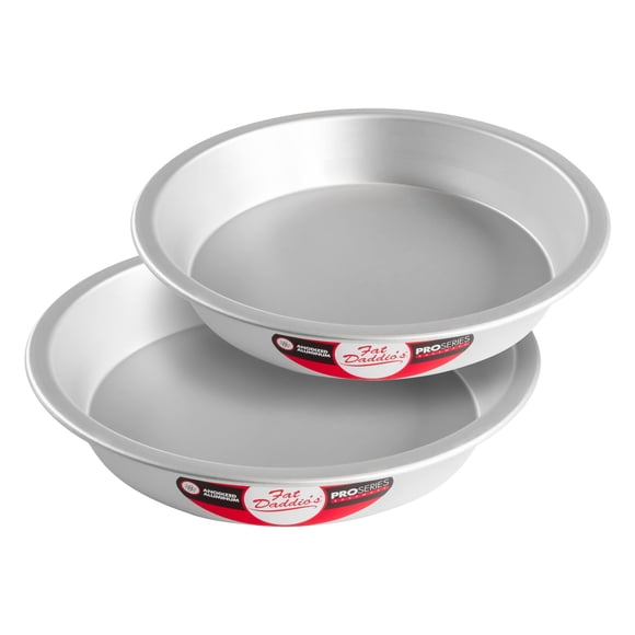 Fat Daddio's PIE-9SET Molde para pastel de aluminio anodizado, 9 x 1,5 pulgadas, juego de 2