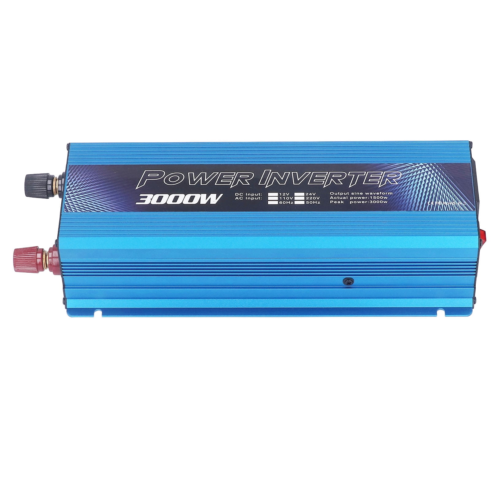 Power Inverters Pure Sine Wave, Car Power Inverter Sine Wave Converter, Wave Converter with USB Port Cooling Fan 3000W DC 12V To AC(110V-Blue)
