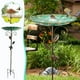 thumbnail image 1 of pstuiky Baño de metal para jardín, decoración de jardín de pie, bebedero grande de 77 cm para aves silvestres, bebedero para pájaros, decoración de jardín para exteriores, 1 of 9