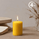 thumbnail image 3 of VELAS DECORATIVAS de Parafina y Cera de Abeja Sin Fragancia - 6 piezas, 3 of 4