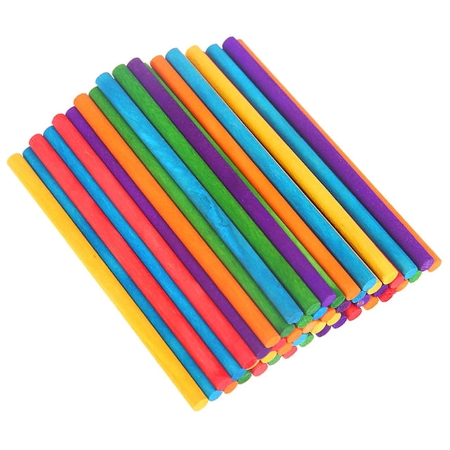 EcoNesxp 50 Pcs Bâtons de Rythme Colorés Bâtons de Rythme en Bois Remplacement Bâtons de Rythme Créatifs Bâtons de Rythme en Bois Remplacement Bâtons de Rythme Sûrs et Fiables