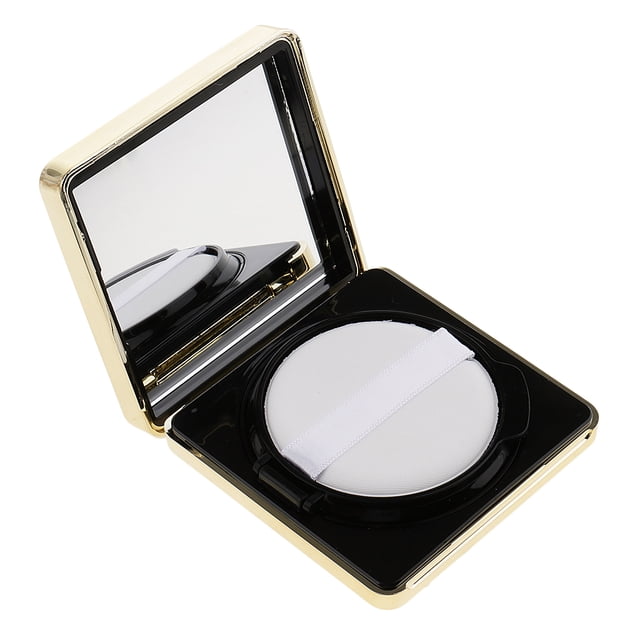 Estuche de maquillaje Cojín de aire Esponja Soplo de polvo Caja vacía Crema líquida Negro shamjiam Estuche con cojín de aire