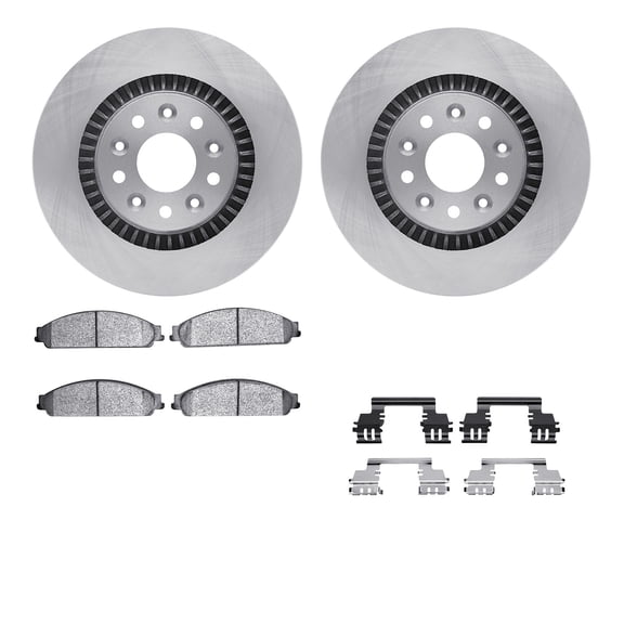Dynamic Friction Company Front Brake Rotors with 5000 Advanced Brake Pads includes Hardware 6512-54402