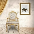 thumbnail image 3 of Fab Funky 15x18 Gold Ornate Wood Framed with Double Matting Museum Art Print Titled - Rhino with Strawberry Crown, 3 of 4