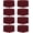 Burgundy, variant on 8 Pack Black Square Tablecloths 54 x 54 Inch, Wrinkle Resistant Washable Polyester Fabric, Party Wedding Banquet Table Covers, Durable and Easy Care