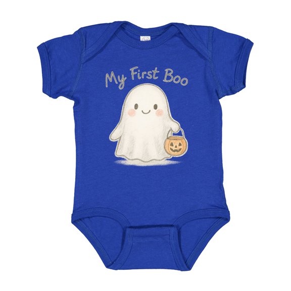 Inktastic My First Boo Cute Ghost Halloween Boys or Girls Baby Bodysuit