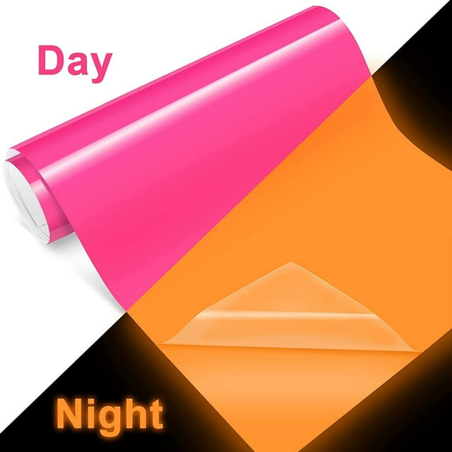 LEEYNEERLuminous Thermal Transfer Htv Lettering Film Garment Printing Vinyl Diy The in Bundle Color Heat Glow Glitter Changing Dark Vinyl