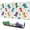 White Dinosaurs Pineapples, variant on Long Mouse Pads for Desk,White Dinosaurs Plants Mushrooms Pattern Desk Mats on Top Of Desks, Desk Mouse Pad Extra Large with 3mm Non-Slip Base and Stitched Edge for Gaming,Office,Work,Home 31.5"x11.8"