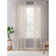 thumbnail image 5 of Sheer Curtains 84 Inches Long, Colorful Polka Dot Semi Sheer Curtains Light Filtering Window Treatment, Vintage Minimalist Geometric Beige Privacy Voile Drapes for Living Room Bedroom 52x84 Inch, 5 of 7