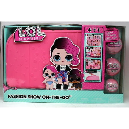 L.O.L Surprise! Fashion Show On-The-Go Storage + 2 Dolls + 1 Pet + Lil Sister 4 in 1 Playset (3+ Years)