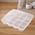 thumbnail image 3 of Organizador de refrigerador con tapa para conservar pasteles Caja de almacenamiento de 16 compartimentos para sushi y albóndigas, 3 of 8