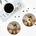 thumbnail image 3 of Bingfone Vintage Hiking Duck Leather Drinks Coasters with Set of 6,Suitable for Home Kitchen,Coffee Cup Coasters Home Gift, 3 of 7