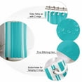 thumbnail image 3 of Farmhouse Aqua Shower Curtain, 72" x 72", White Stripe Waterproof Bathroom Curtain Washable Shower Curtain Set with 12 Hooks, 3 of 6