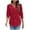 #14 Wine, variant on Summer Tops for Womens 3/4 Length Sleeve Blouses Casual V-Neck T-shirts Cuffs Pleated Sleeve Fashion Printed Tees Shirts Loose Pullover Top