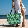 thumbnail image 2 of Ratiio Sea Turtle Print Large Capacity Beach Travel Bag, Polyester Waterproof Tote Bag with Zipper for Vacation and Daily Use, 2 of 6
