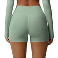 thumbnail image 2 of Women's Shaping Shorts, Shapewear Shorts, High Waisted Tummy Control, Breathable Stretchy Comfy, Lounge Daily Workout, Summer Essentials | HAODEJW,Green L, 2 of 8