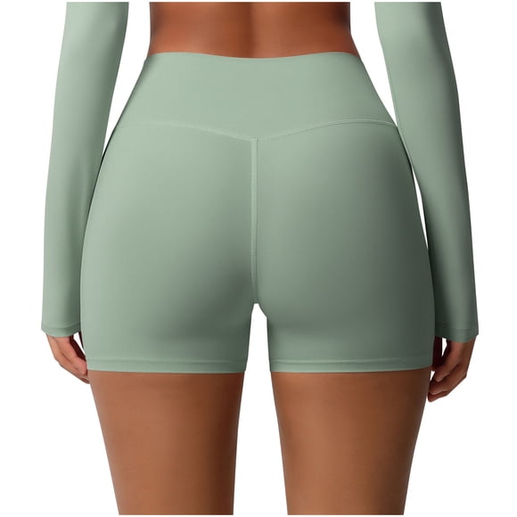 UAMVSH Yoga Shorts for Women Gym Running Workout Short Leggings Stretch Butt Lifting High Waist Athletic Biker Shorts