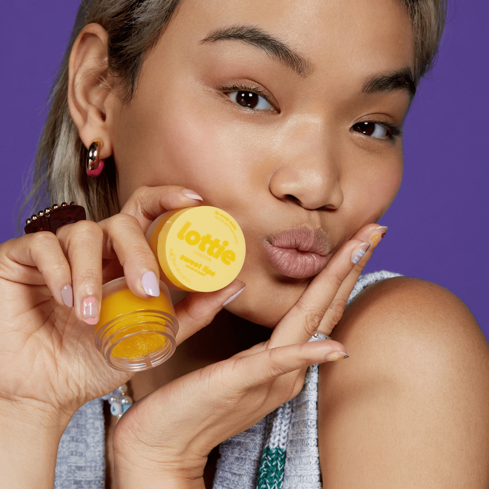 Lottie London, Sweet Lips Balm & Scrub, Mango Sorbet, 9g