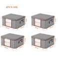 thumbnail image 1 of Caja de almacenamiento Visible de gran capacidad, organizador de ropa portátil para el hogar con asas, contenedor plegable con cremallera para edredón a prueba de polvo, 1 of 5