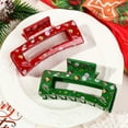 thumbnail image 2 of Christmas Hair Clips Claw Snowflake Snowman Candy Design Hair Accessories White Red Green Transparent Cartoon Hair Clips for Women Hair Barrettes Claw Clips for Thick Thin Hair Decorations 4 Pcs, 2 of 5